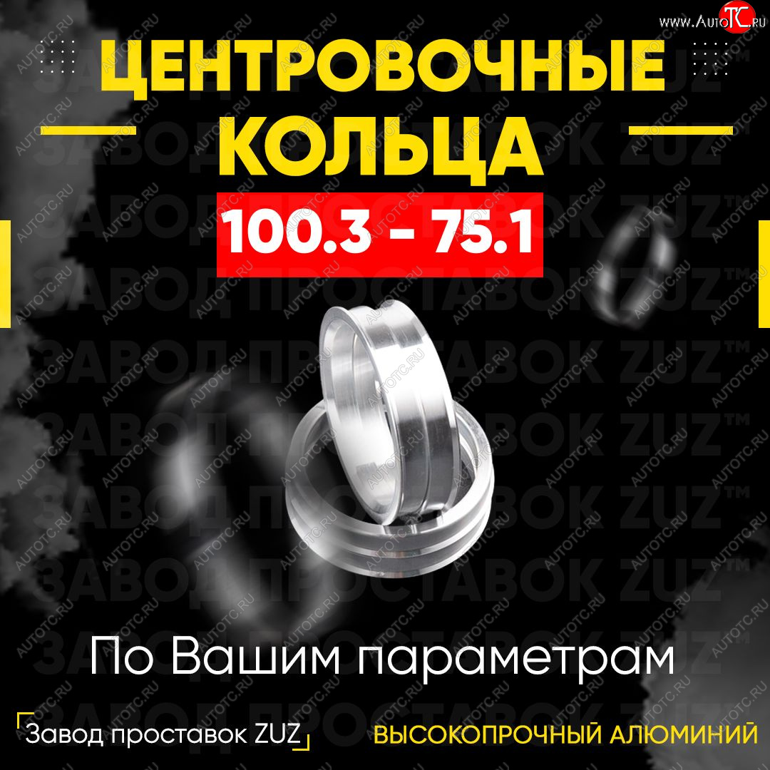 1 799 р. Алюминиевое центровочное кольцо Haval H9 1-ый рестайлинг (2017-2019) (4 шт) ЗУЗ 75.1 x 100.3 Haval H9 1-ый рестайлинг (2017-2019)