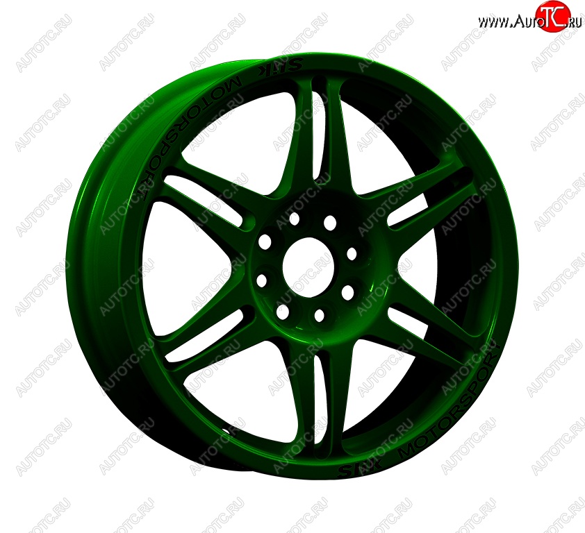 7 540 р. Кованый диск Slik Classic Sport L-152S 6.5x15   (Зеленый (GREEEN))  с доставкой в г. Керчь