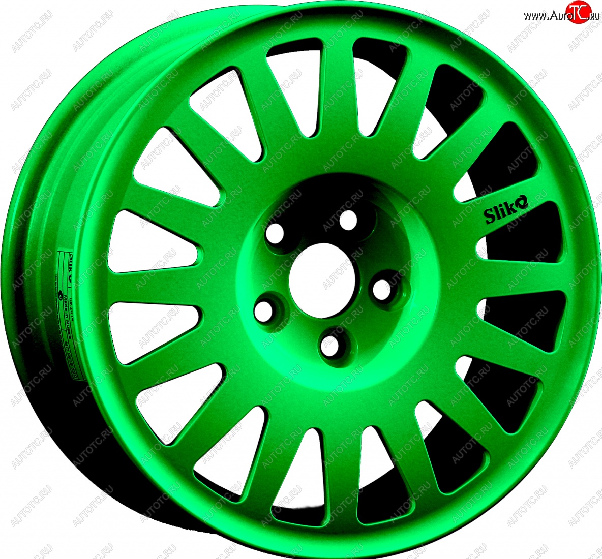 15 599 р. Кованый диск Slik Classic Sport L-1823S 6.5x15   (RAL 6038 ярко-зеленый (6038))  с доставкой в г. Керчь