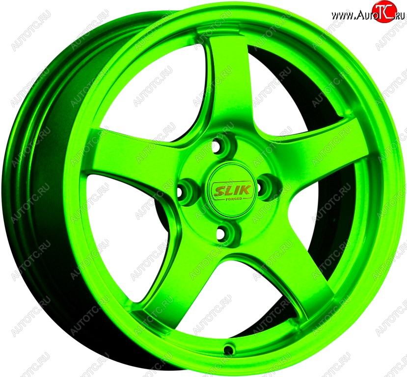11 899 р. Кованый диск Slik Classic L-1843 6.5x15   (RAL 6038 ярко-зеленый (6038))  с доставкой в г. Керчь