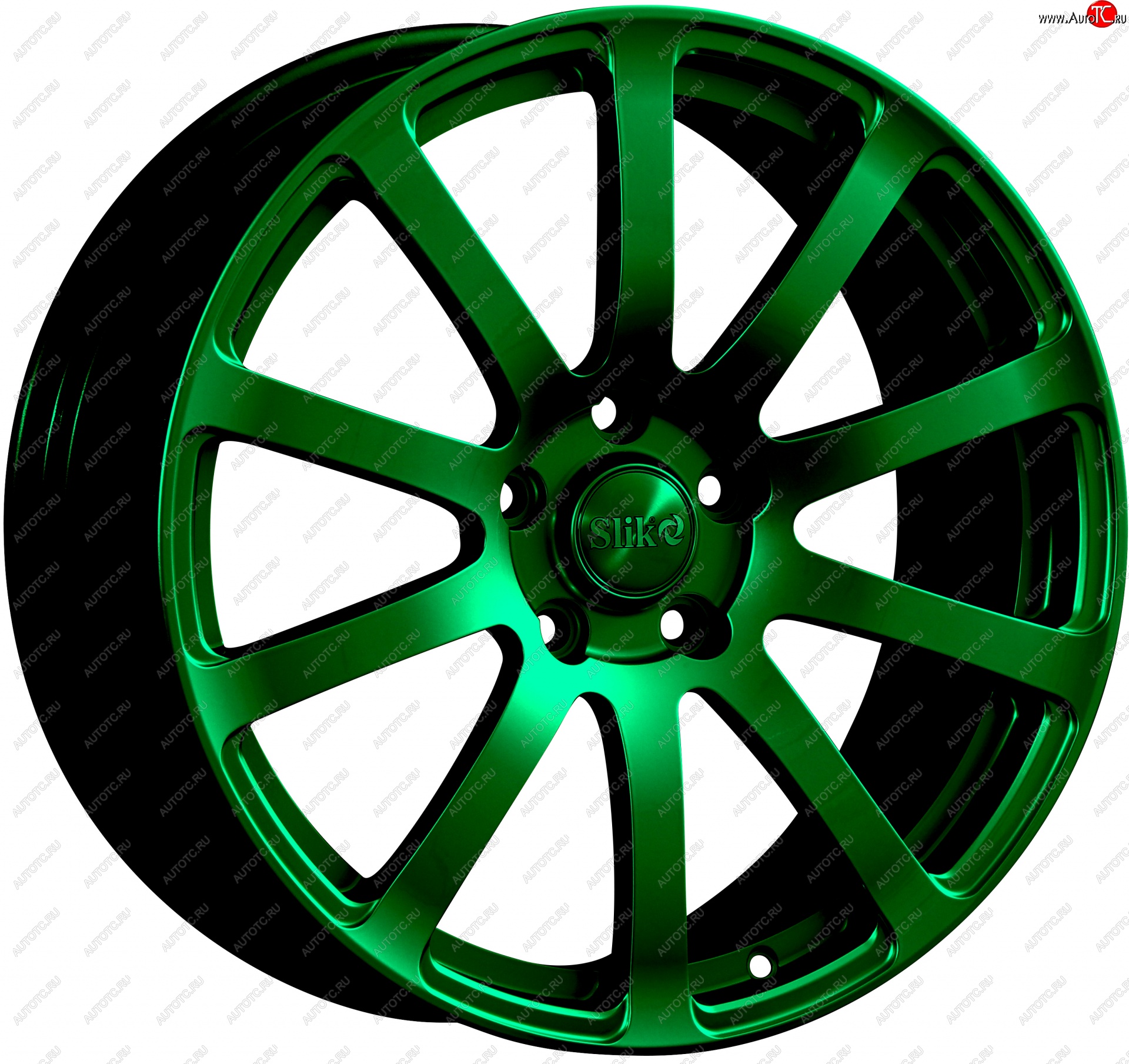 22 299 р. Кованый диск Slik PREMIUM L-812 8.0x18   (Зеленый (GREEEN))  с доставкой в г. Керчь
