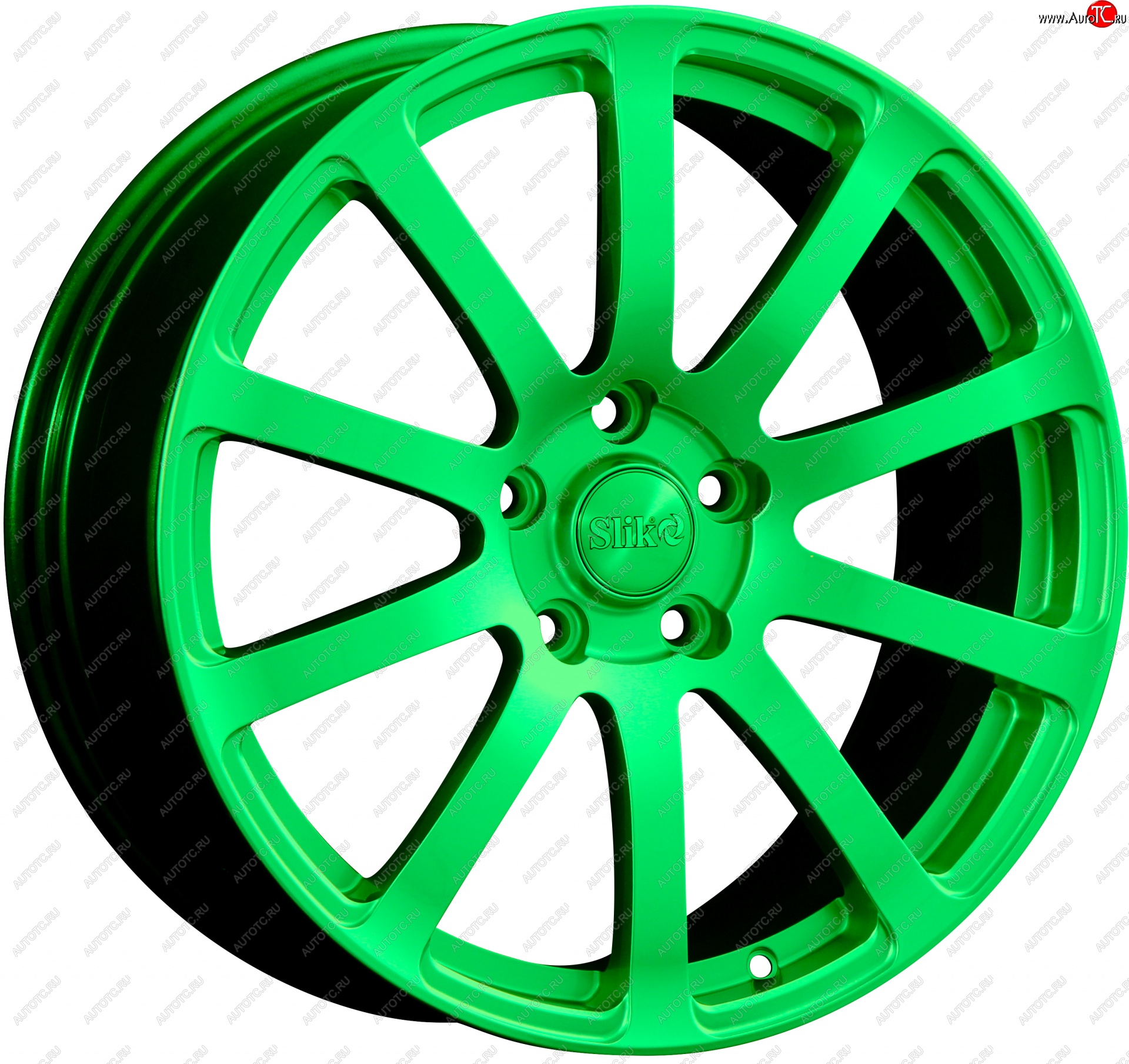 22 299 р. Кованый диск Slik PREMIUM L-812 8.5x18   (RAL 6038 ярко-зеленый (6038))  с доставкой в г. Керчь