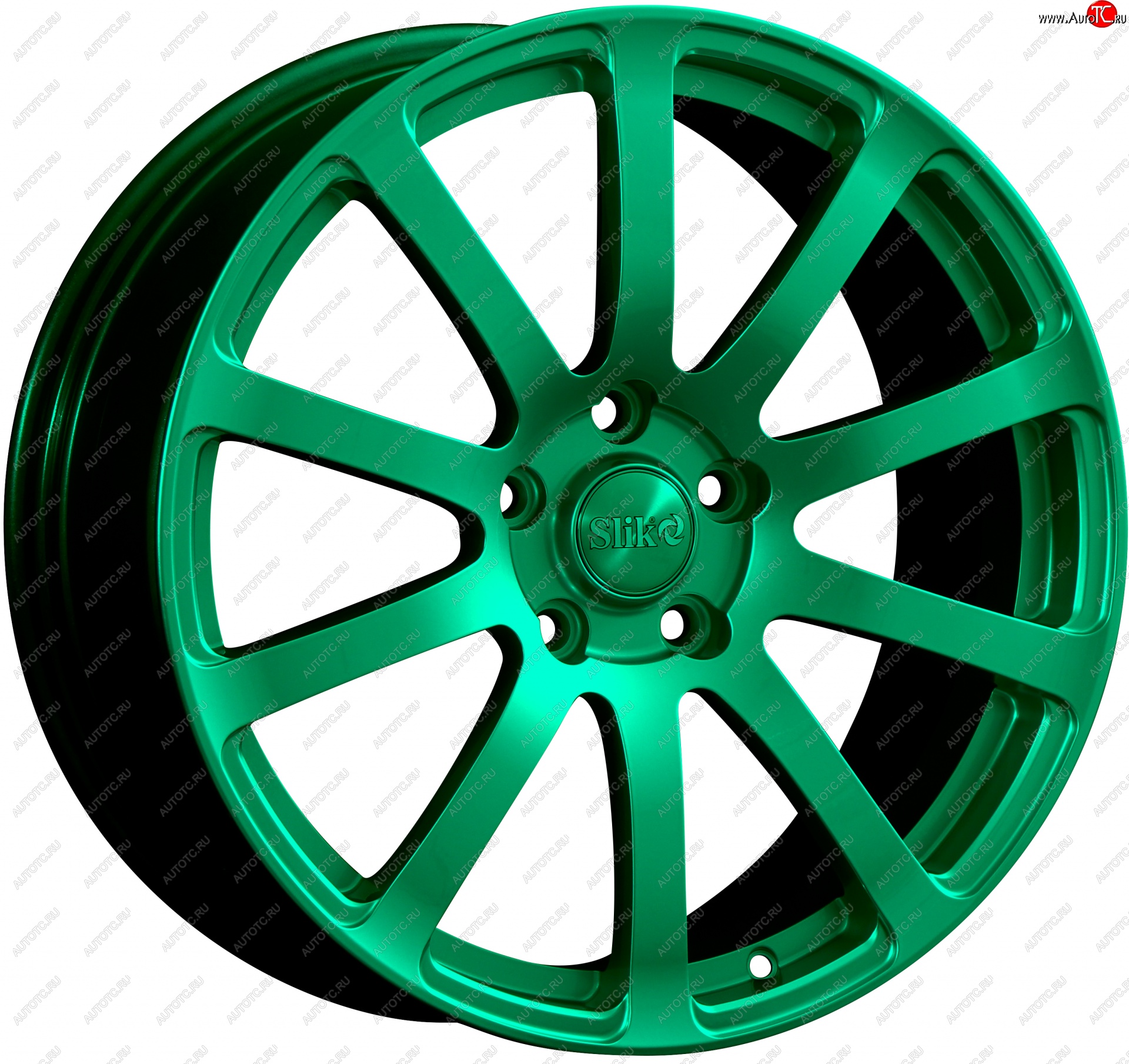 22 299 р. Кованый диск Slik PREMIUM L-812 8.5x18   (Candy изумрудно-зеленый (Candy Green))  с доставкой в г. Керчь