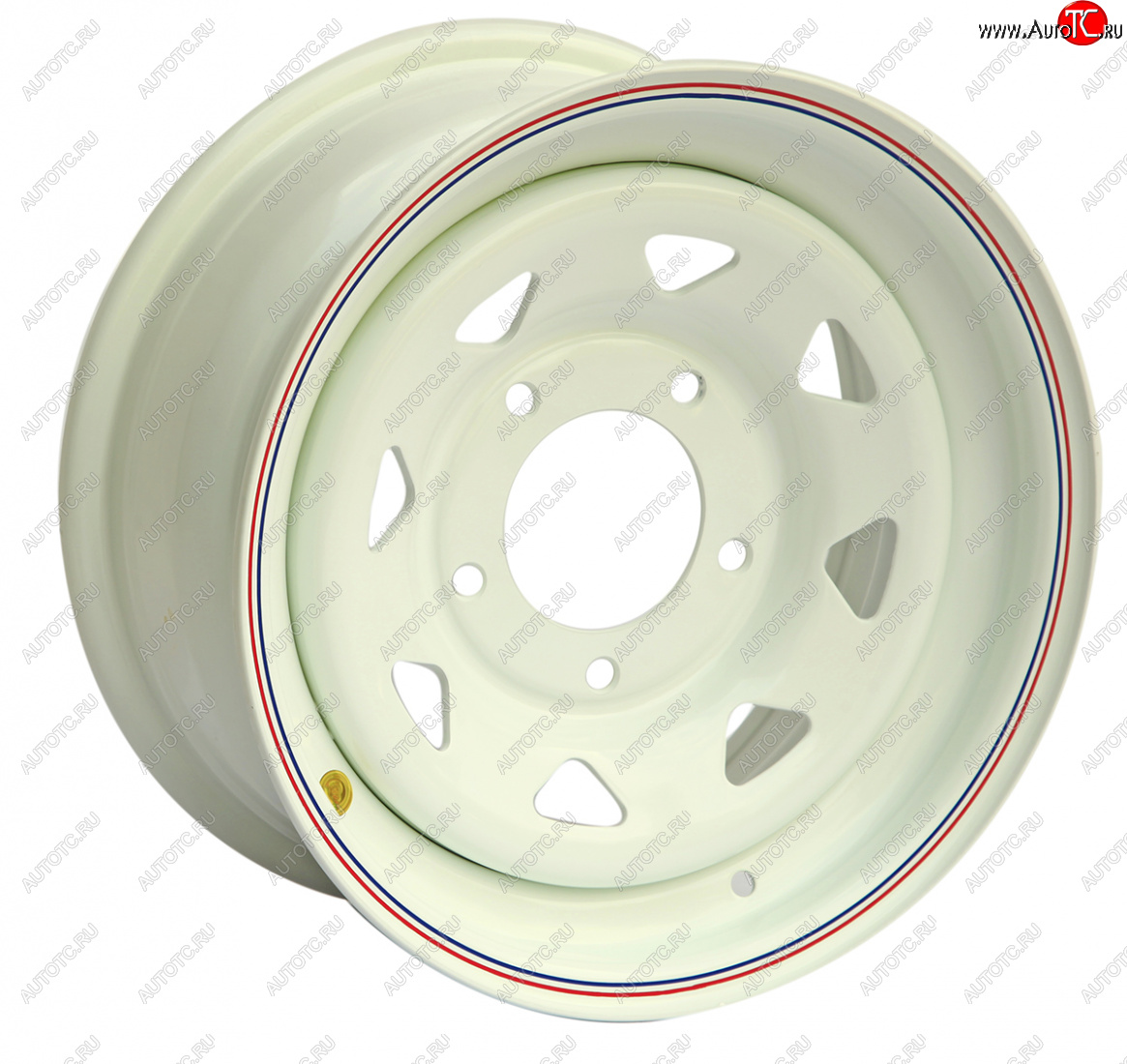 5 699 р. Штампованый диск OFF-ROAD Wheels (усиленный, треугольник мелкий) 7.0x15   (Цвет: белый)  с доставкой в г. Керчь