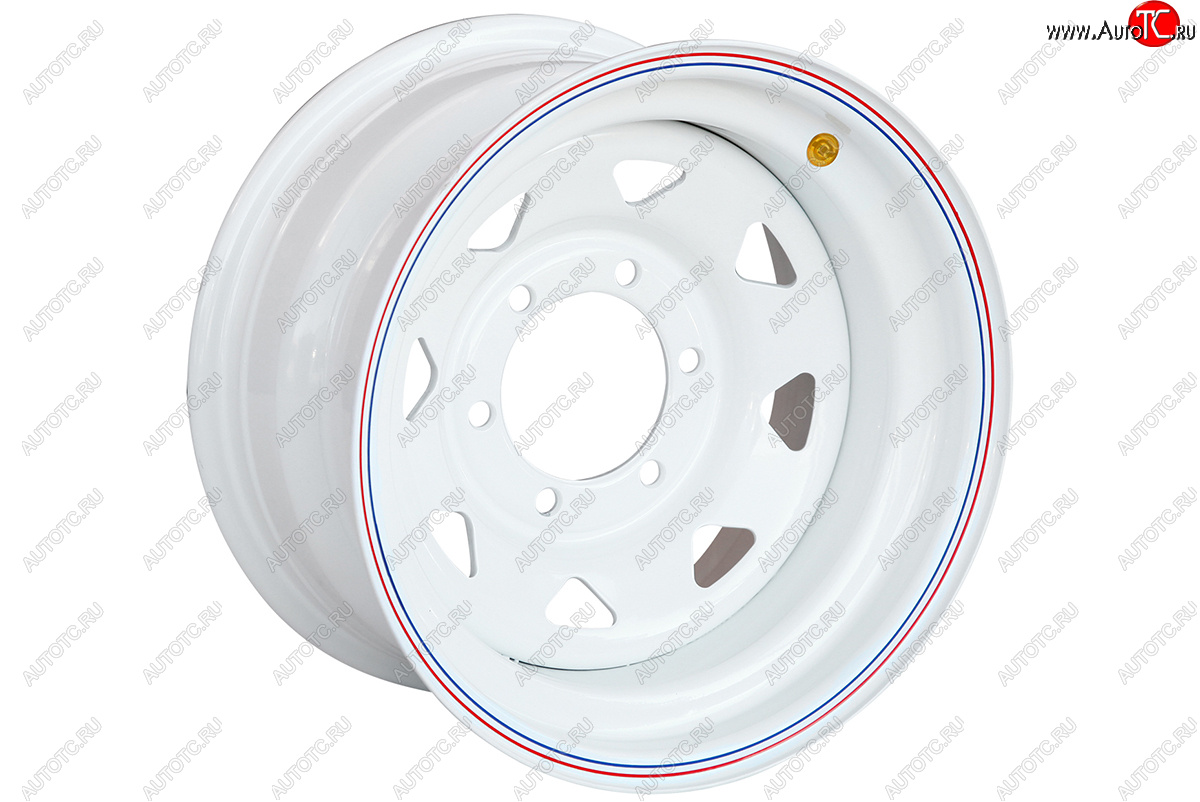 4 159 р. Штампованый диск OFF-ROAD Wheels (стальной усиленный, треугольник мелкий - белый). 8.0 x 15    с доставкой в г. Керчь