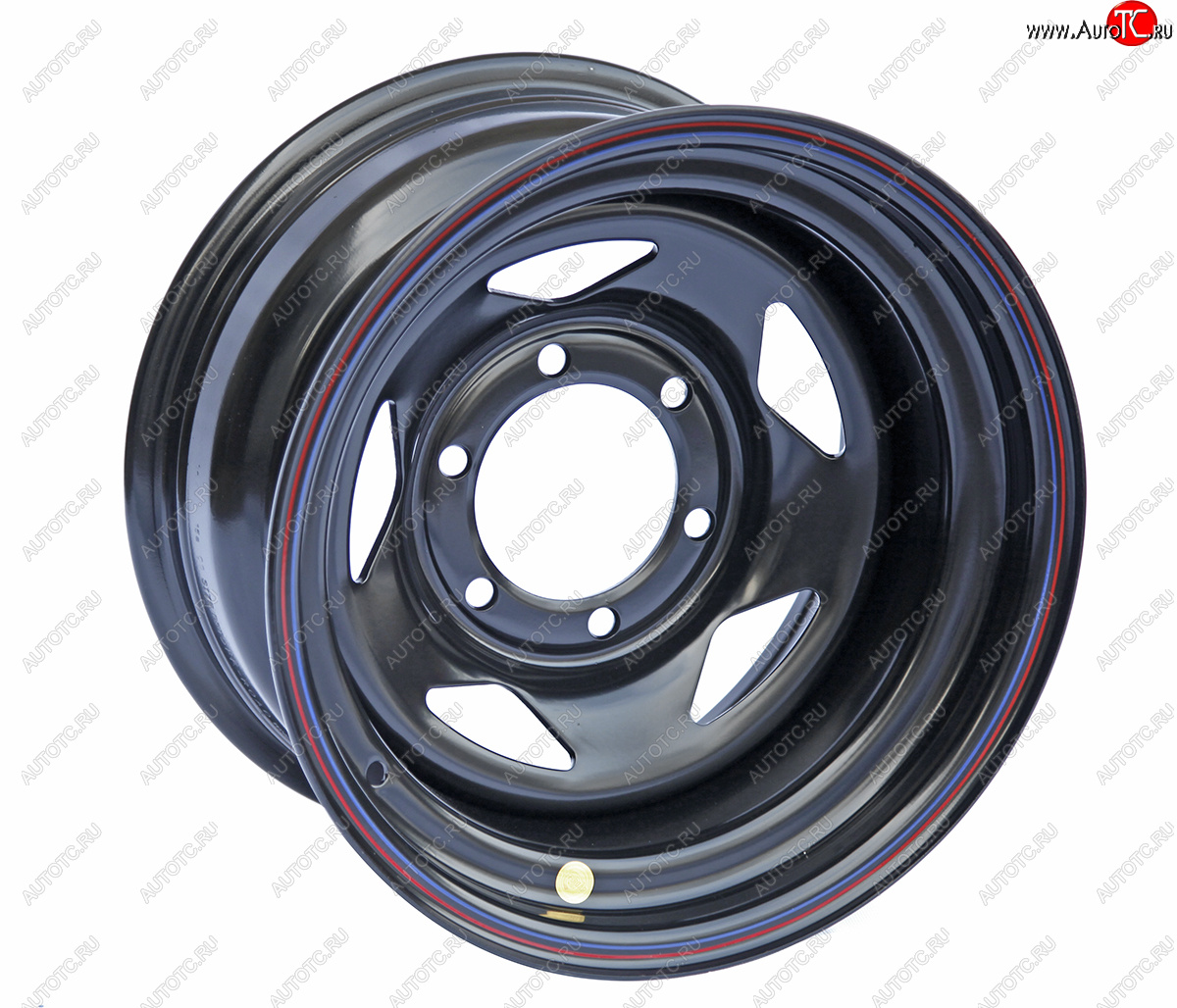 5 169 р. Штампованый диск OFF-ROAD Wheels (стальной усиленный, треугольник - черный). 8.0 x 15    с доставкой в г. Керчь