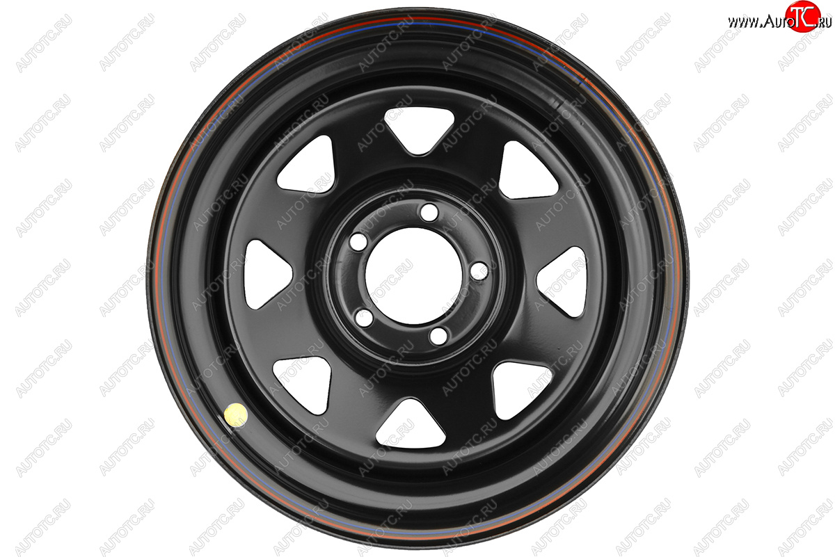 6 649 р. Штампованый диск OFF-ROAD Wheels (усиленный, треугольник мелкий) 8.0x16   (Цвет: черный)  с доставкой в г. Керчь