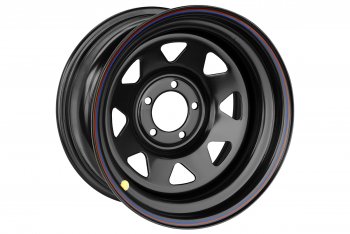 6 649 р. Штампованый диск OFF-ROAD Wheels (усиленный, треугольник мелкий) 8.0x16   (Цвет: черный)  с доставкой в г. Керчь. Увеличить фотографию 2