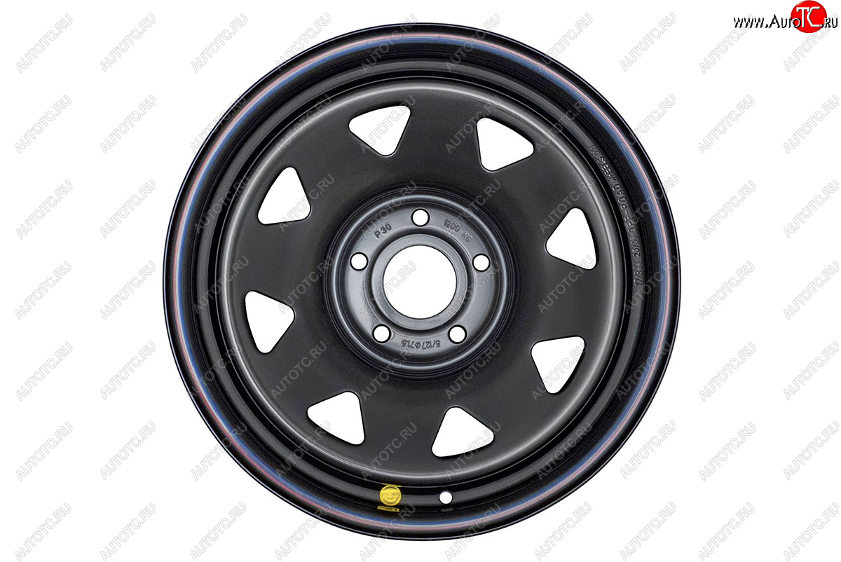 8 459 р. Штампованый диск OFF-ROAD Wheels (усиленный, треугольник мелкий) 8.0x17   (Цвет: черный)  с доставкой в г. Керчь