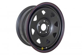 8 459 р. Штампованый диск OFF-ROAD Wheels (усиленный, треугольник мелкий) 8.0x17   (Цвет: черный)  с доставкой в г. Керчь. Увеличить фотографию 2