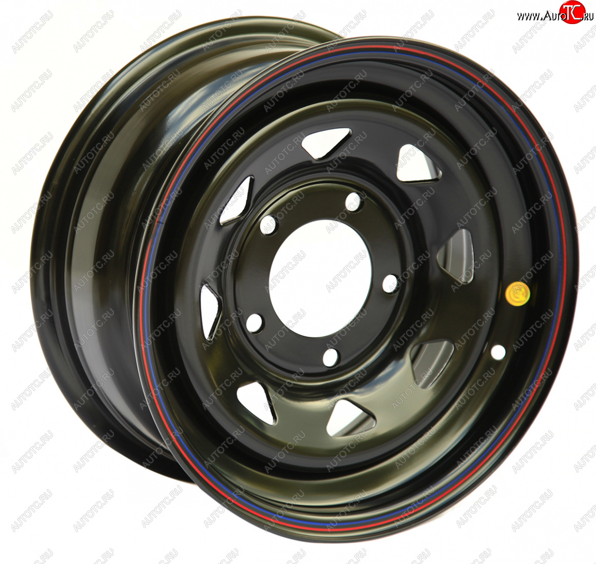 6 759 р. Штампованый диск OFF-ROAD Wheels (стальной усиленный, треугольник мелкий - черный). 7.0 x 16    с доставкой в г. Керчь
