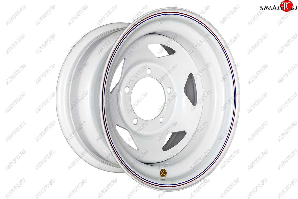 5 029 р. Штампованый диск OFF-ROAD Wheels (стальной усиленный, треугольник - белый). 8.0 x 15    с доставкой в г. Керчь