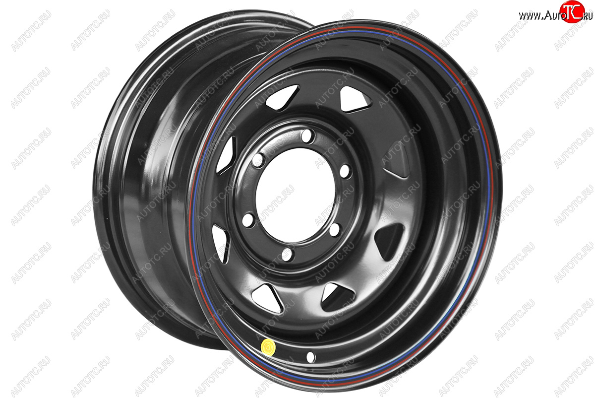 5 169 р. Штампованый диск OFF-ROAD Wheels (стальной усиленный, треугольник - черный). 8.0 x 15    с доставкой в г. Керчь