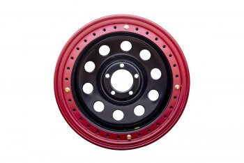 15 349 р. Штампованый диск OFF-ROAD Wheels (усиленный, с бедлоком) 8.0x16   (Цвет: черный-красный)  с доставкой в г. Керчь. Увеличить фотографию 2