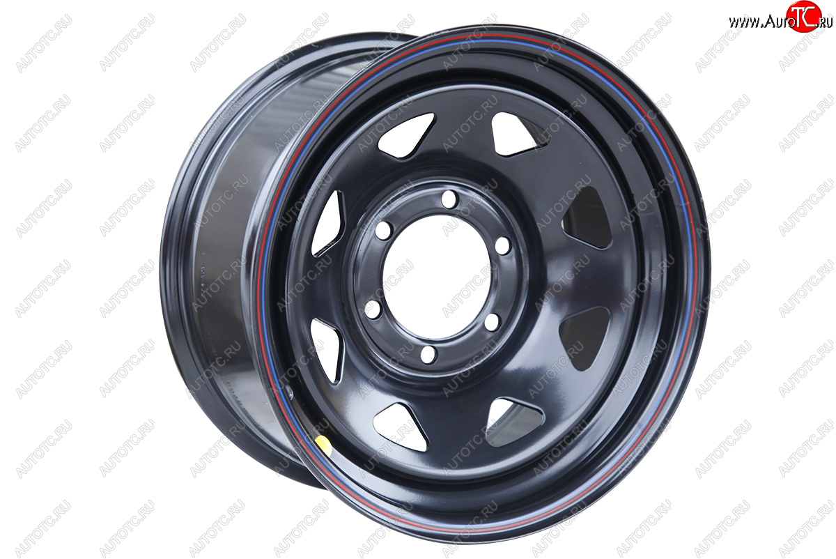 6 599 р. Штампованый диск OFF-ROAD Wheels (стальной усиленный, треугольник мелкий- черный). 8.0 x 16    с доставкой в г. Керчь