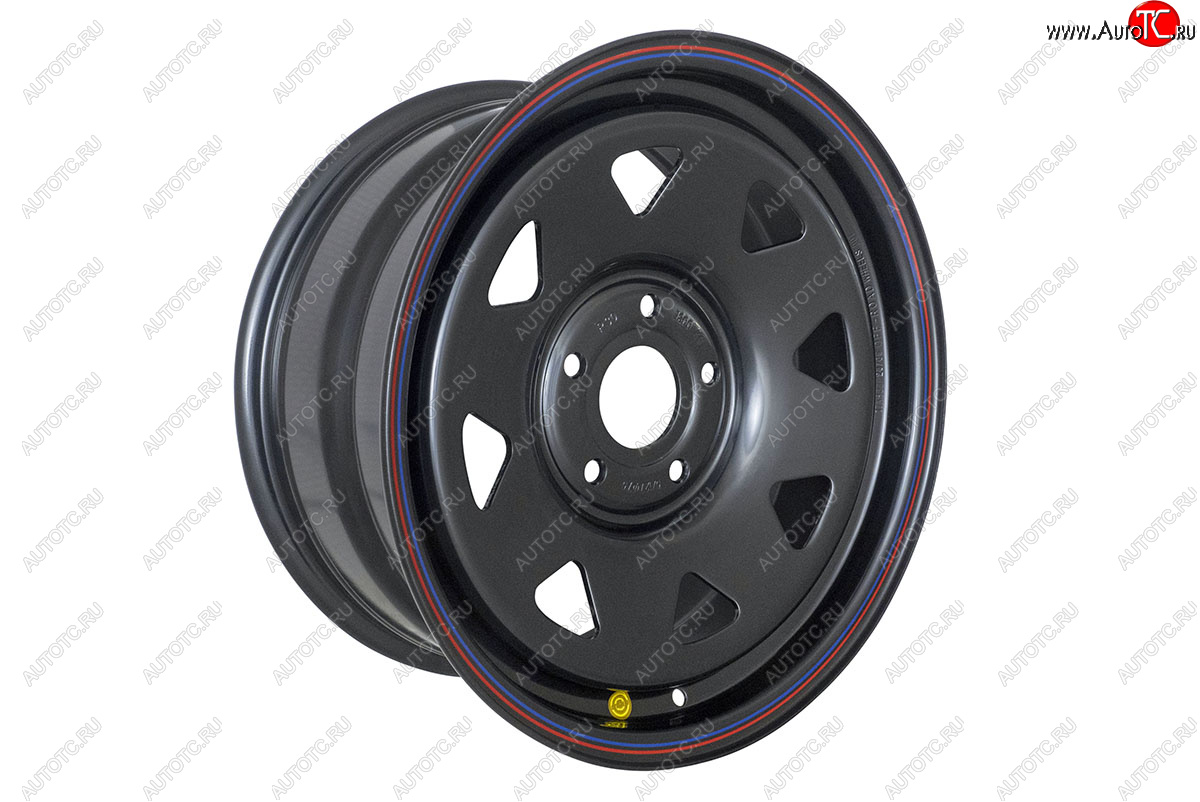 8 459 р. Штампованый диск OFF-ROAD Wheels (усиленный, треугольник мелкий) 8.0x17   (Цвет: черный)  с доставкой в г. Керчь