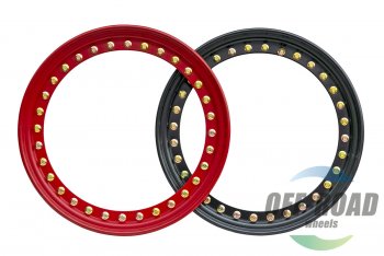15 349 р. Штампованый диск OFF-ROAD Wheels (стальной усиленный с двойным бедлоком, круг - черный/красный). 8.0 x 16    с доставкой в г. Керчь. Увеличить фотографию 4
