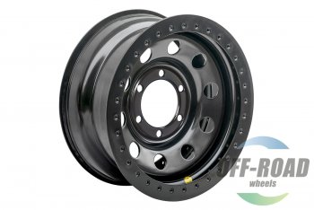 15 349 р. Штампованый диск OFF-ROAD Wheels (стальной усиленный с двойным бедлоком, круг - черный/красный). 8.0 x 16    с доставкой в г. Керчь. Увеличить фотографию 7