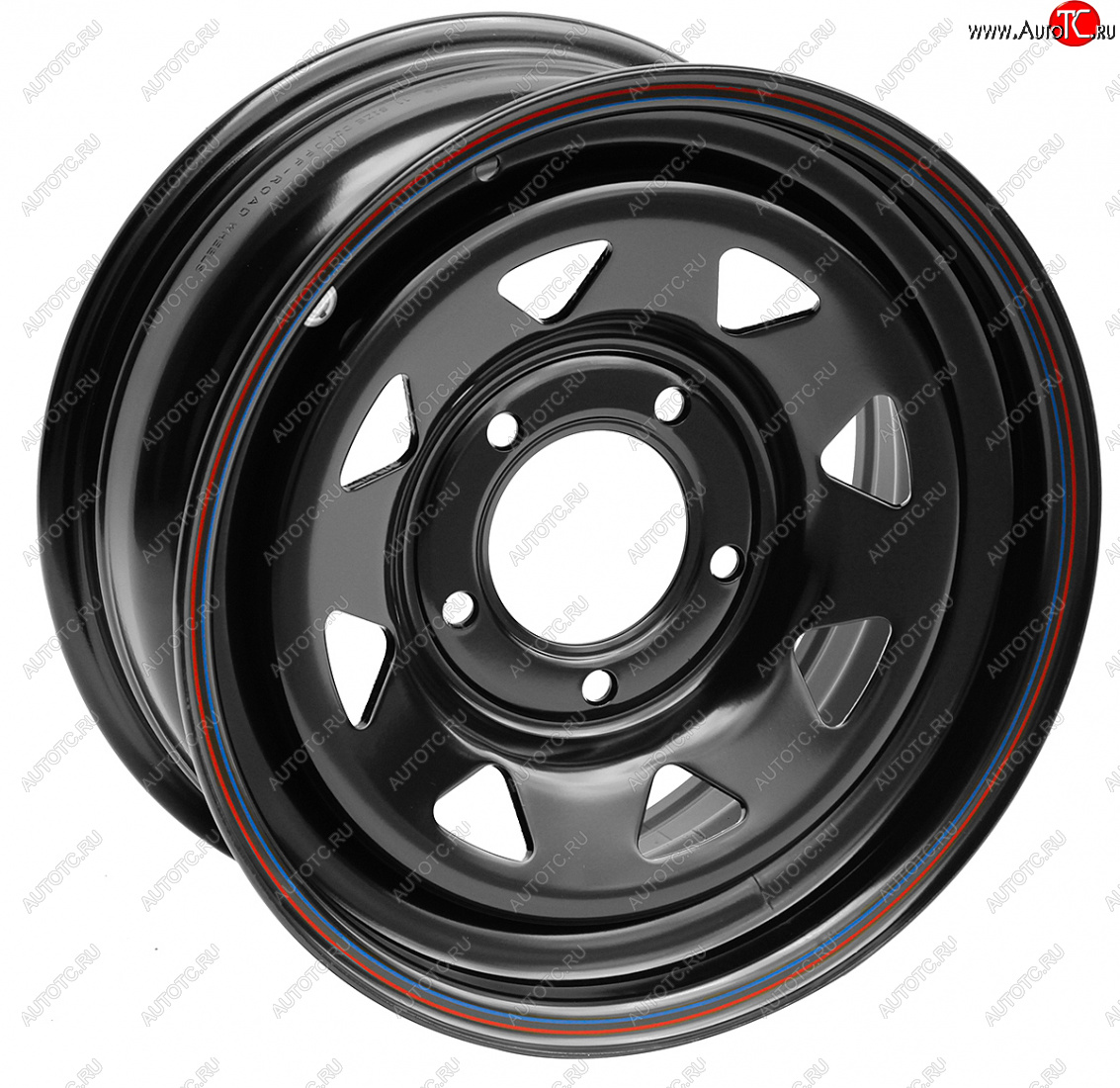 5 699 р. Штампованый диск OFF-ROAD Wheels (усиленный, треугольник мелкий) 7.0x15   (Цвет: черный)  с доставкой в г. Керчь