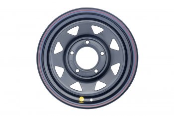 6 009 р. Штампованый диск OFF-ROAD Wheels (усиленный, треугольник мелкий) 7.0x15   (Цвет: черный)  с доставкой в г. Керчь. Увеличить фотографию 2