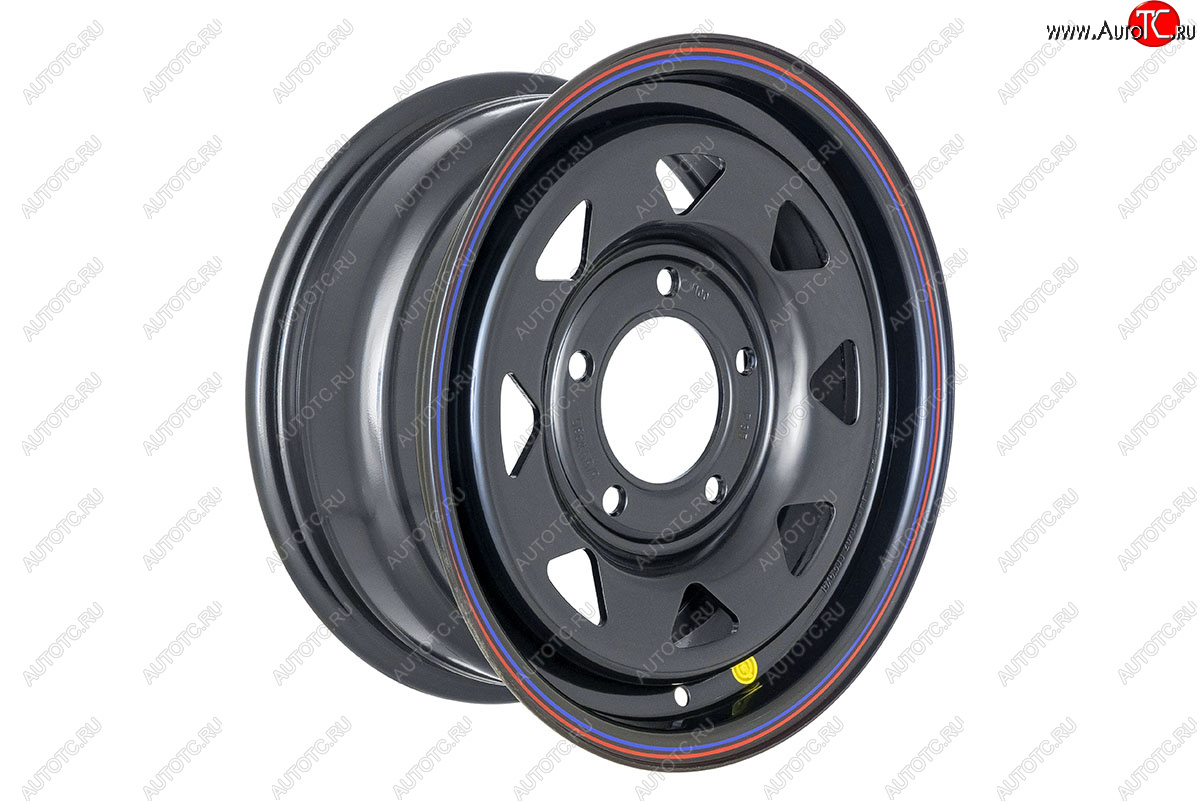 5 699 р. Штампованый диск OFF-ROAD Wheels (усиленный, треугольник мелкий) 6.5x15   (Цвет: черный)  с доставкой в г. Керчь