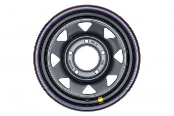 5 699 р. Штампованый диск OFF-ROAD Wheels (усиленный, треугольник мелкий) 6.5x15   (Цвет: черный)  с доставкой в г. Керчь. Увеличить фотографию 2