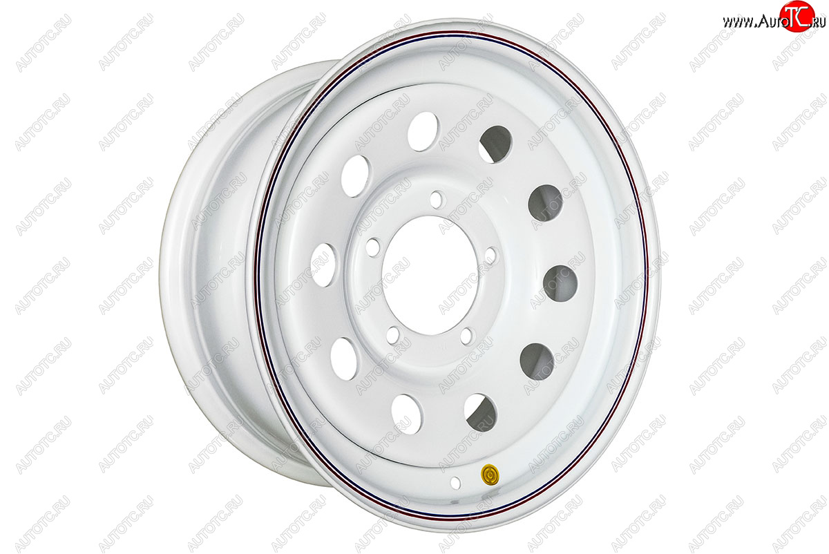 6 249 р. Штампованый диск OFF-ROAD Wheels (стальной усиленный, круг - белый). 7.0 x 16 Dodge Durango ND дорестайлинг (2003-2006) 5x139.7xDIA110.0xET30.0 