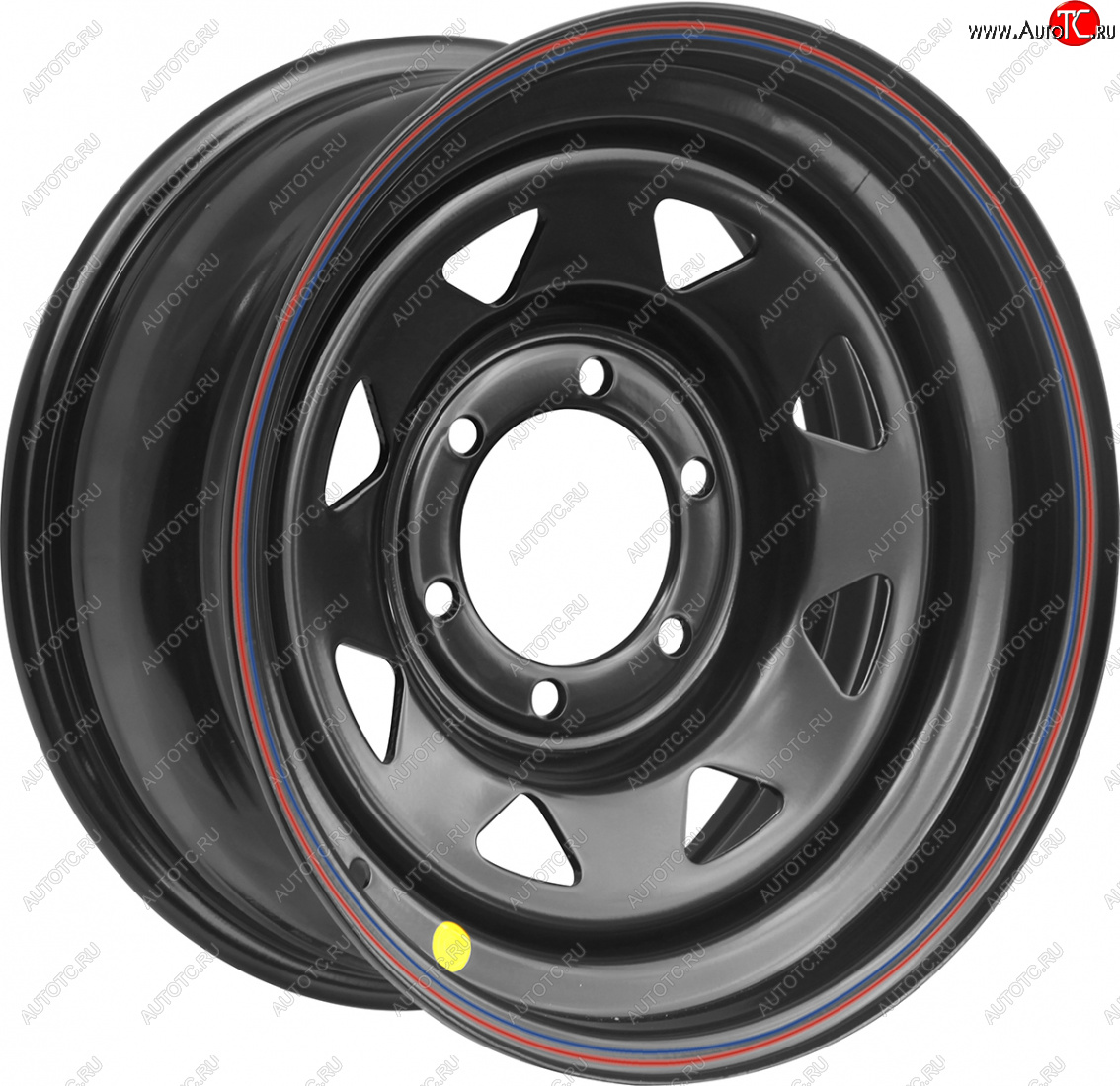 6 279 р. Штампованый диск OFF-ROAD Wheels (стальной усиленный, треугольник мелкий - черный). 7.0 x 16    с доставкой в г. Керчь