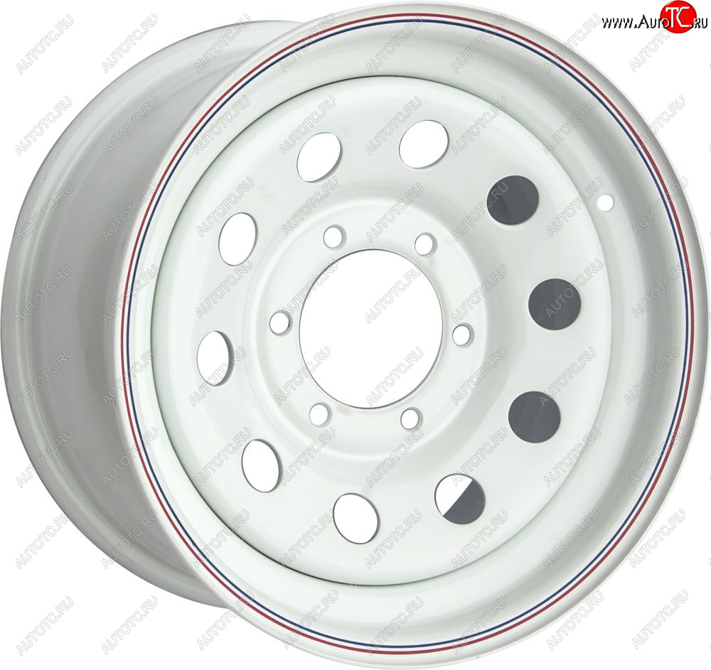 6 249 р. Штампованый диск OFF-ROAD Wheels (стальной усиленный, круг - белый). 7.0 x 16 Ford Maverick UNS дорестайлинг, 5 дв. (1993-1996) 6x139.7xDIA110.0xET30.0 