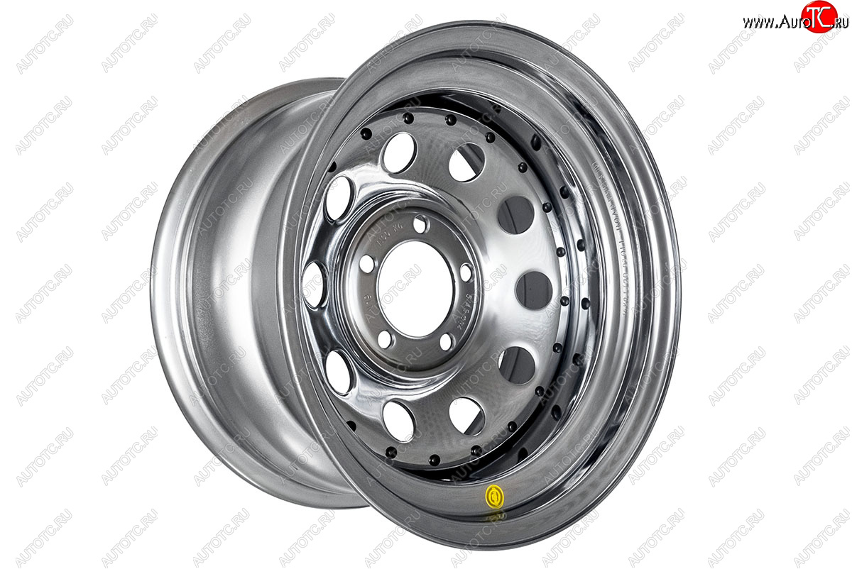 7 379 р. Штампованый диск OFF-ROAD Wheels (усиленный, круг) 8.0x15   (Цвет: хром)  с доставкой в г. Керчь