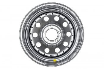 7 379 р. Штампованый диск OFF-ROAD Wheels (усиленный, круг) 8.0x15   (Цвет: хром)  с доставкой в г. Керчь. Увеличить фотографию 2