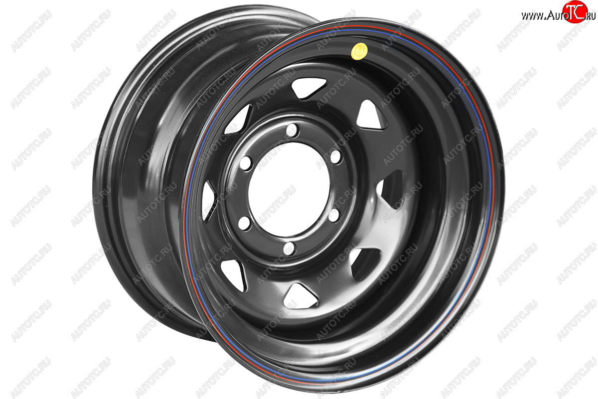5 499 р. Штампованый диск OFF-ROAD Wheels (стальной усиленный, треугольник мелкий - черный). 8.0 x 15    с доставкой в г. Керчь