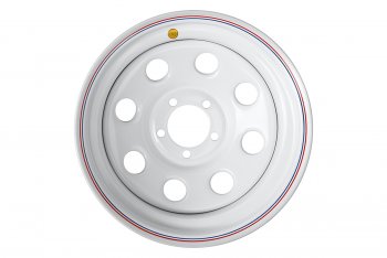 6 629 р. Штампованый диск OFF-ROAD Wheels (усиленный, круг) 8.0x16   (Цвет: белый)  с доставкой в г. Керчь. Увеличить фотографию 2