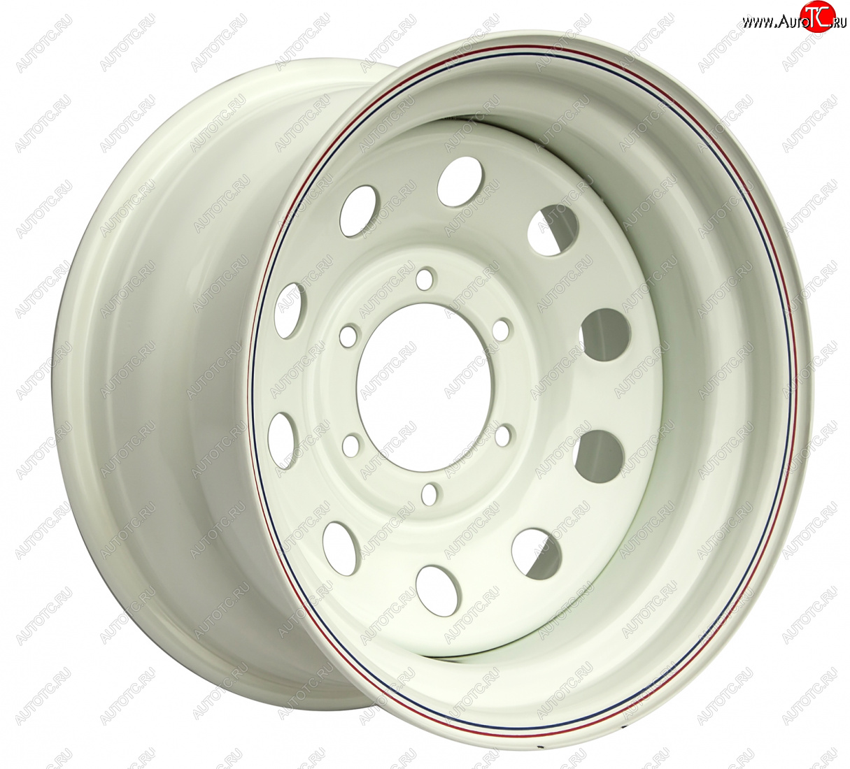 6 629 р. Штампованый диск OFF-ROAD Wheels (усиленный, круг, белый). 8.0 x 16    с доставкой в г. Керчь