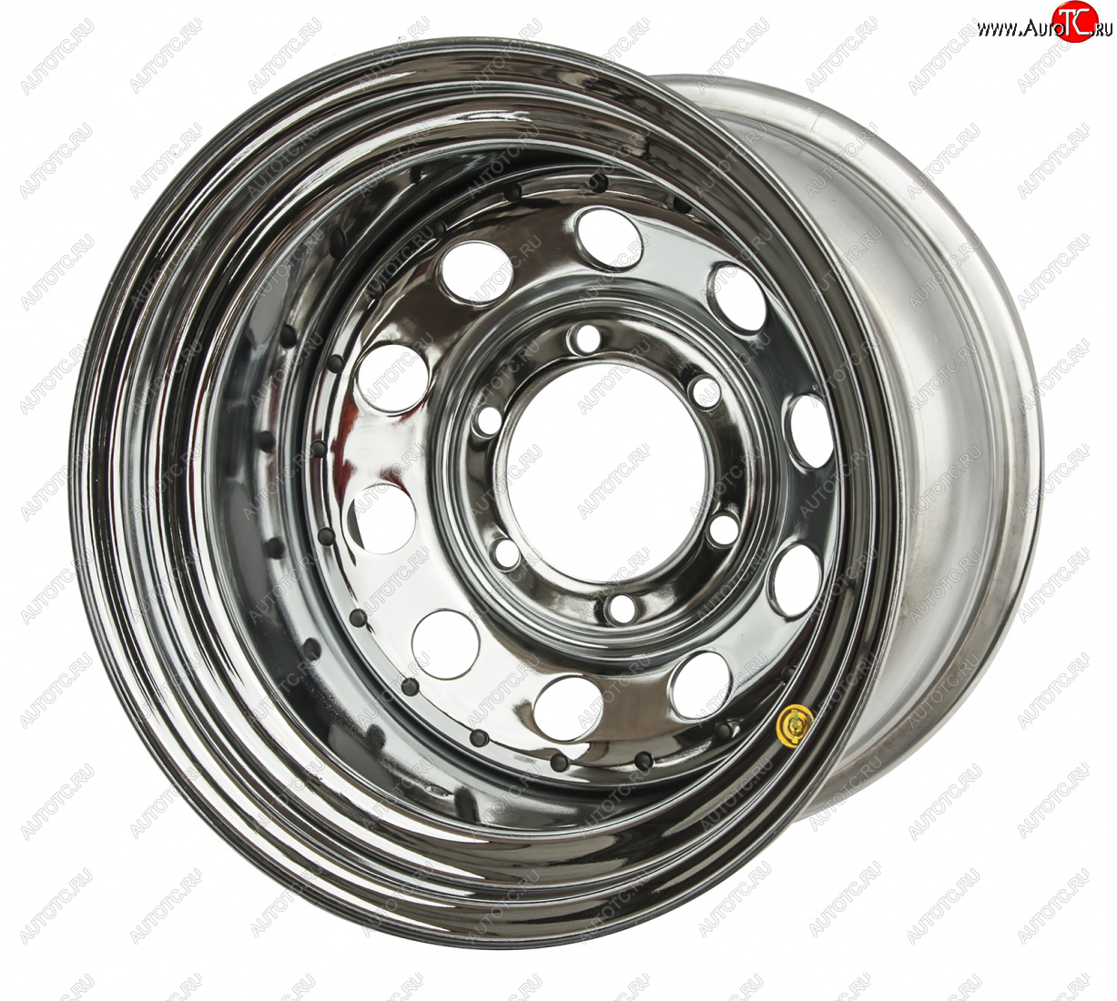 3 650 р. Штампованый диск OFF-ROAD Wheels (усиленный стальной, круг - хромированый). 8.0 x 16    с доставкой в г. Керчь