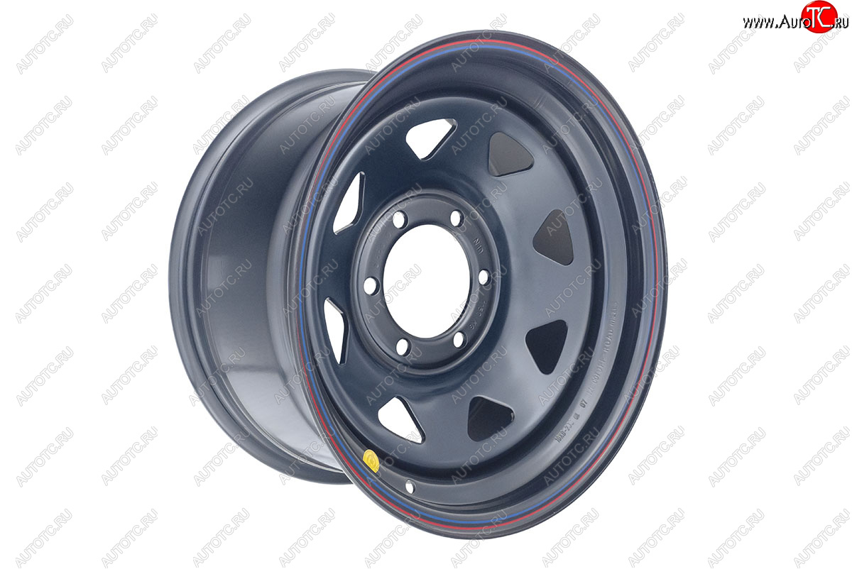 7 079 р. Штампованый диск OFF-ROAD Wheels (усиленный, треугольник мелкий) 8.0x16   (Цвет: черный)  с доставкой в г. Керчь