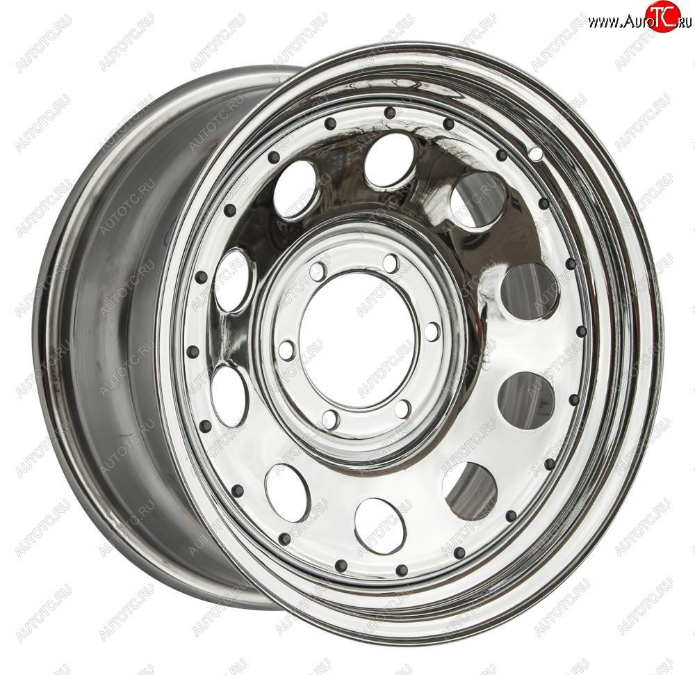 7 849 р. Штампованый диск OFF-ROAD Wheels (стальной усиленный, круг - хромированый). 8.0 x 16 Toyota Fortuner AN50/AN60 дорестайлинг (2004-2008) 6x139.7xDIA110.0xET30.0 