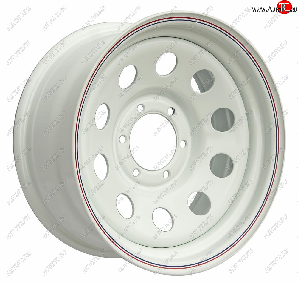 8 449 р. Штампованый диск OFF-ROAD Wheels (стальной усиленный, круг - белый). 8.0 x 17 Nissan Safari Y61 5 дв. дорестайлинг (1997-1999) 6x139.7xDIA110.0xET10.0 