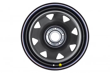 10 059 р. Штампованый диск OFF-ROAD Wheels (усиленный, треугольник мелкий) 8.0x18   (Цвет: черный)  с доставкой в г. Керчь. Увеличить фотографию 2