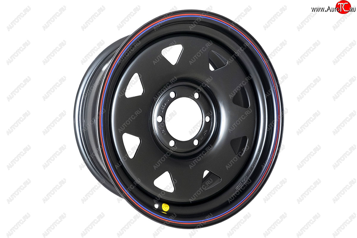 9 999 р. Штампованый диск OFF-ROAD Wheels (стальной усиленный, треугольник - черный). 8.0 x 18 Opel Frontera B 3 дв. дорестайлинг (1998-2001) 6x139.7xDIA110.0xET15.0 