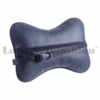 699 р. Подушка-косточка Lord Autofashion Ромб (экокожа, 2 шт.)   (Черная, строчка бежевая)  с доставкой в г. Керчь. Увеличить фотографию 2