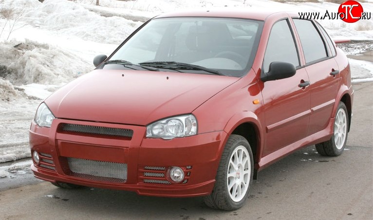 7 349 р. Передний бампер ATL Лада Калина 1118 (2004-2013) (Неокрашенный, Установка без арок)  с доставкой в г. Керчь