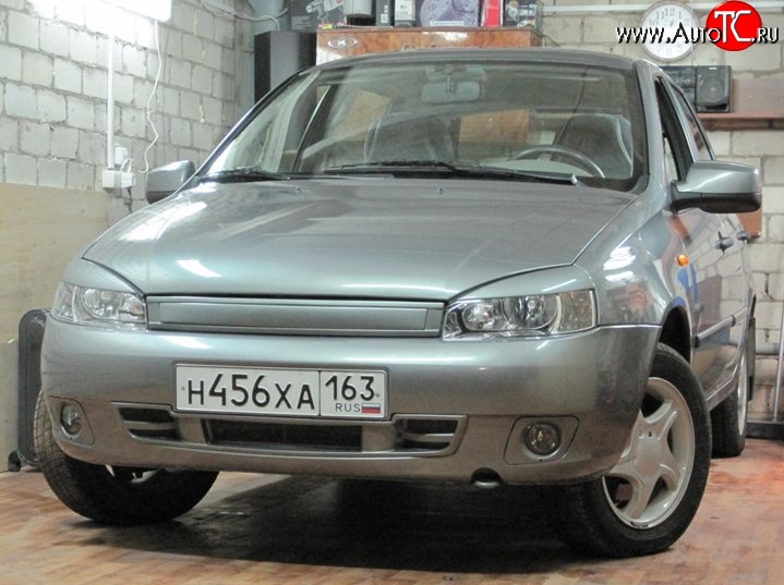 649 р. Вставка в нижнюю часть бампера Racing Style Лада Калина Спорт 1119 хэтчбэк (2008-2014) (Неокрашенная)  с доставкой в г. Керчь