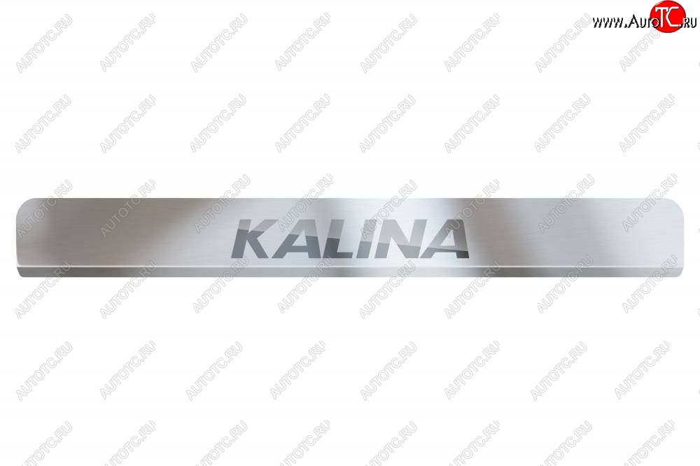 2 249 р. Пороги накладки в проем дверей Petroil Tuning Лада Калина Спорт 2192 хэтчбэк (2014-2018) (Нержавейка)  с доставкой в г. Керчь