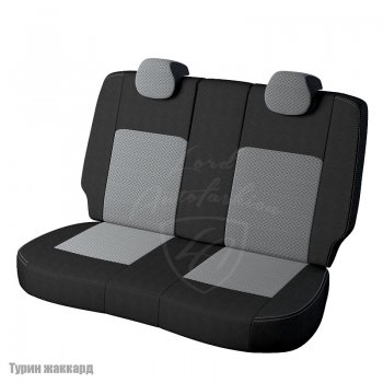 4 699 р. Чехлы для сидений Lord Autofashion Турин (жаккард) Лада Калина 1119 хэтчбек (2004-2013) (Черный, вставка Тропик)  с доставкой в г. Керчь. Увеличить фотографию 2