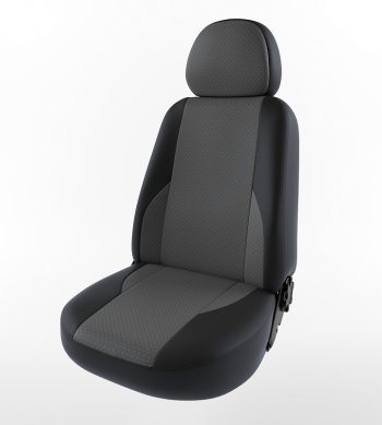 Чехлы для сидений Lord Autofashion Вегас (экокожа) Лада Калина ( 1118,  1117,  1119,  2192) (2004-2018) седан, универсал, хэтчбек (Черный, вставка серая)