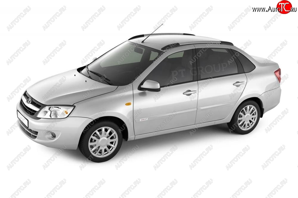 5 849 р. Рейлинги Petroil Tuning Комфорт Лада Гранта 2190 седан  дорестайлинг (2011-2017) (Серебристый муар)  с доставкой в г. Керчь