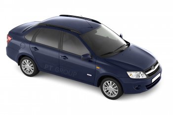 6 329 р. Рейлинги Petroil Tuning Комфорт Лада Калина 1118 седан (2004-2013) (Черный муар)  с доставкой в г. Керчь. Увеличить фотографию 3