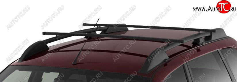 6 519 р. Рейлинги усиленные с поперечинами Petroil Tuning  Лада Гранта  2190 - Калина  1118 (Черный муар)  с доставкой в г. Керчь