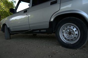 969 р. Пороги накладки Autodemic Полуарка с сеткой Лада 2105 (1979-2010) (Текстурная поверхность)  с доставкой в г. Керчь. Увеличить фотографию 3